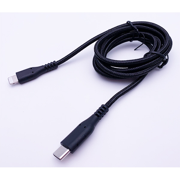 PD対応 【MFI認証】Type-C-Lightning通信・充電USBケーブル/PowerDelivery対応/メッシュケーブル/1.2m ブラック  CDM-LSSM120K ［約1.2m（コネクタを除く） /USB Power Delivery対応］｜の通販はソフマップ[sofmap]