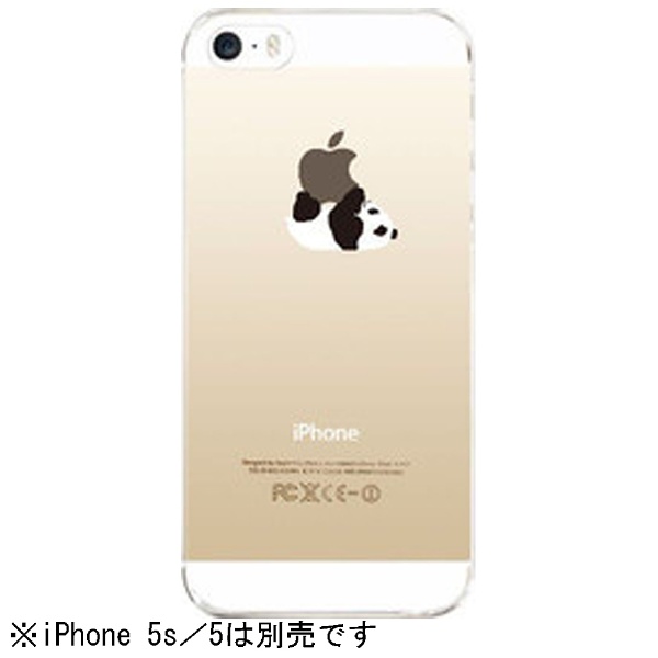 iPhone 5s／5用 クリアハードケース Clear Arts （リンゴにパンダ