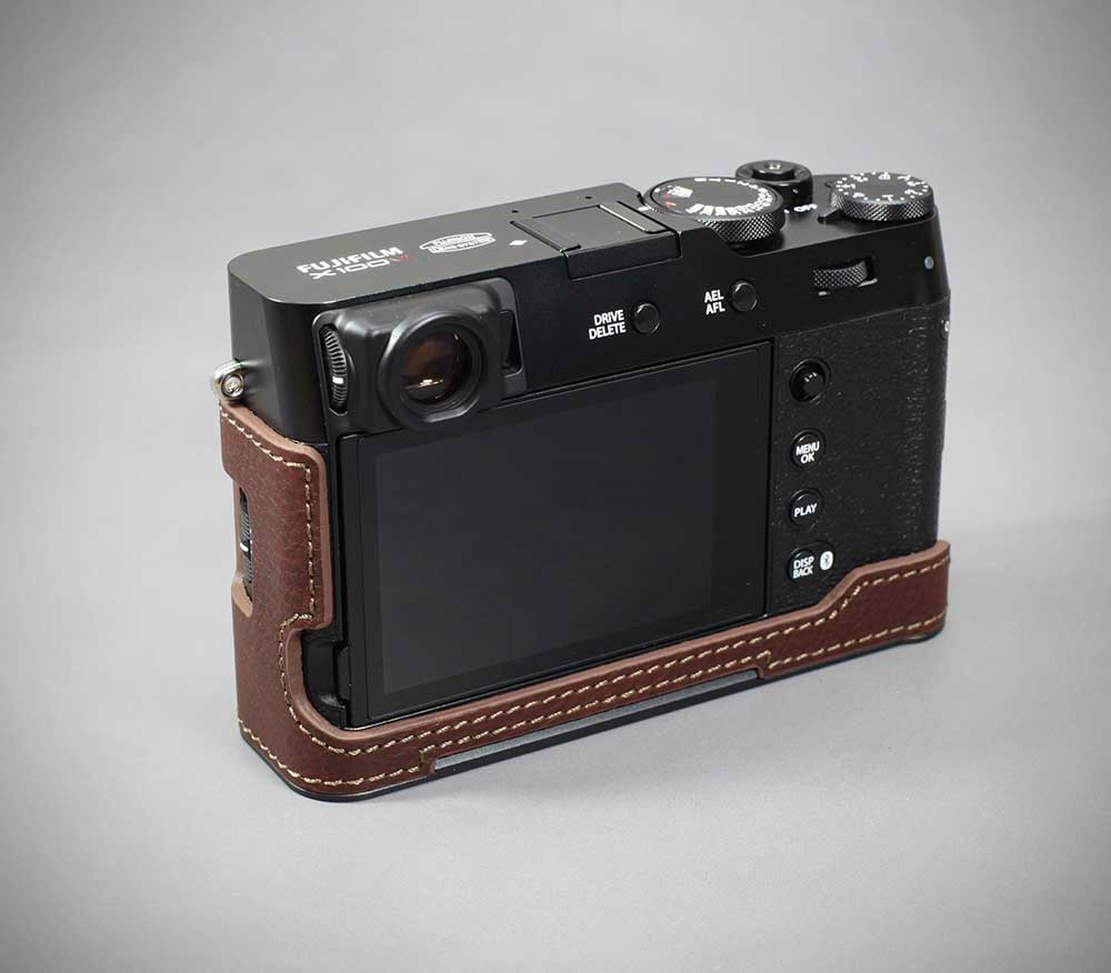 富士フィルム X100VI用本革カメラハーフケース ブラウン FJ-X100VIBR