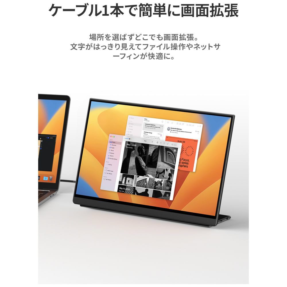 USB-C接続 モバイルモニター Lシリーズ LQ-160NW ［16型 /WQXGA(2560