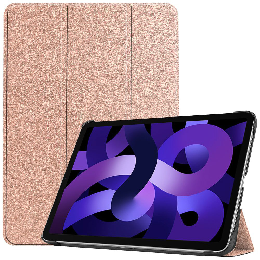 10.9インチ iPad Air（第5/4世代）用 レザーケース ローズゴールド IQ