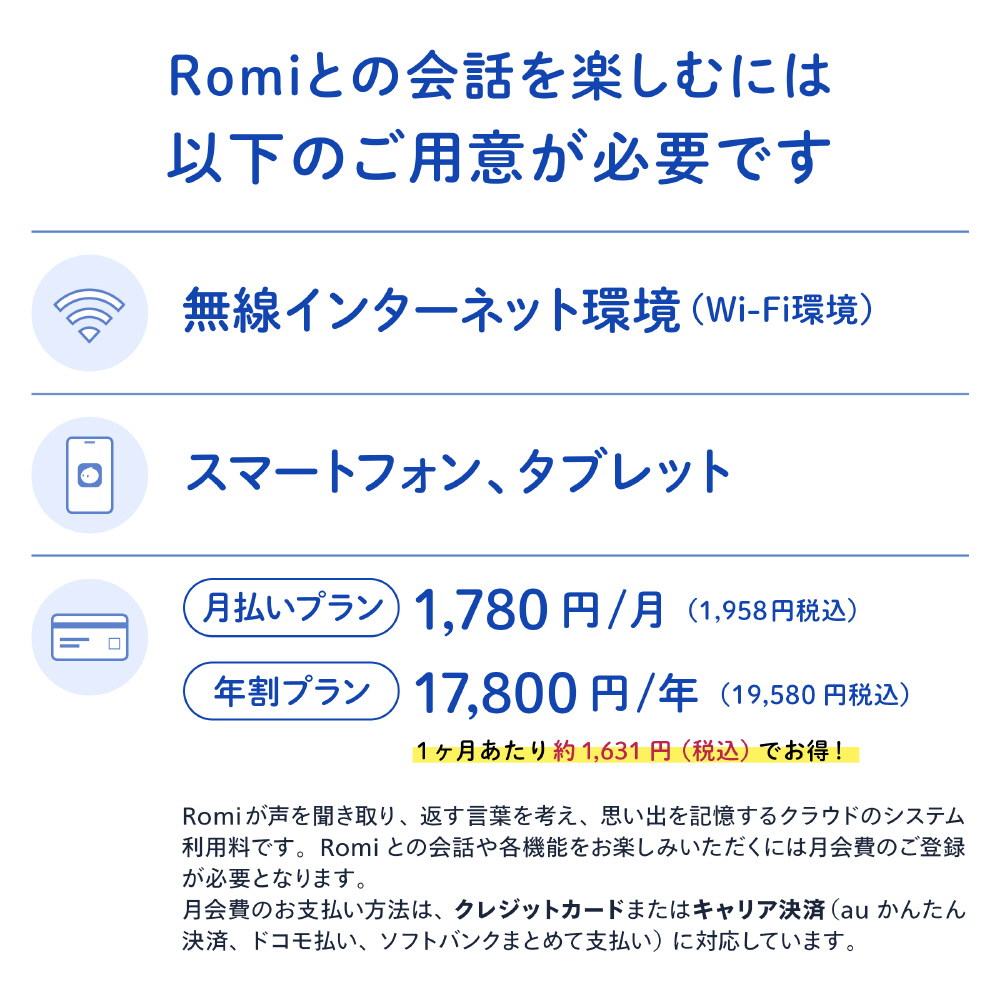 会話AIロボットRomi(ロミィ) Lacatanモデル サクラピンク ROMI-L01P