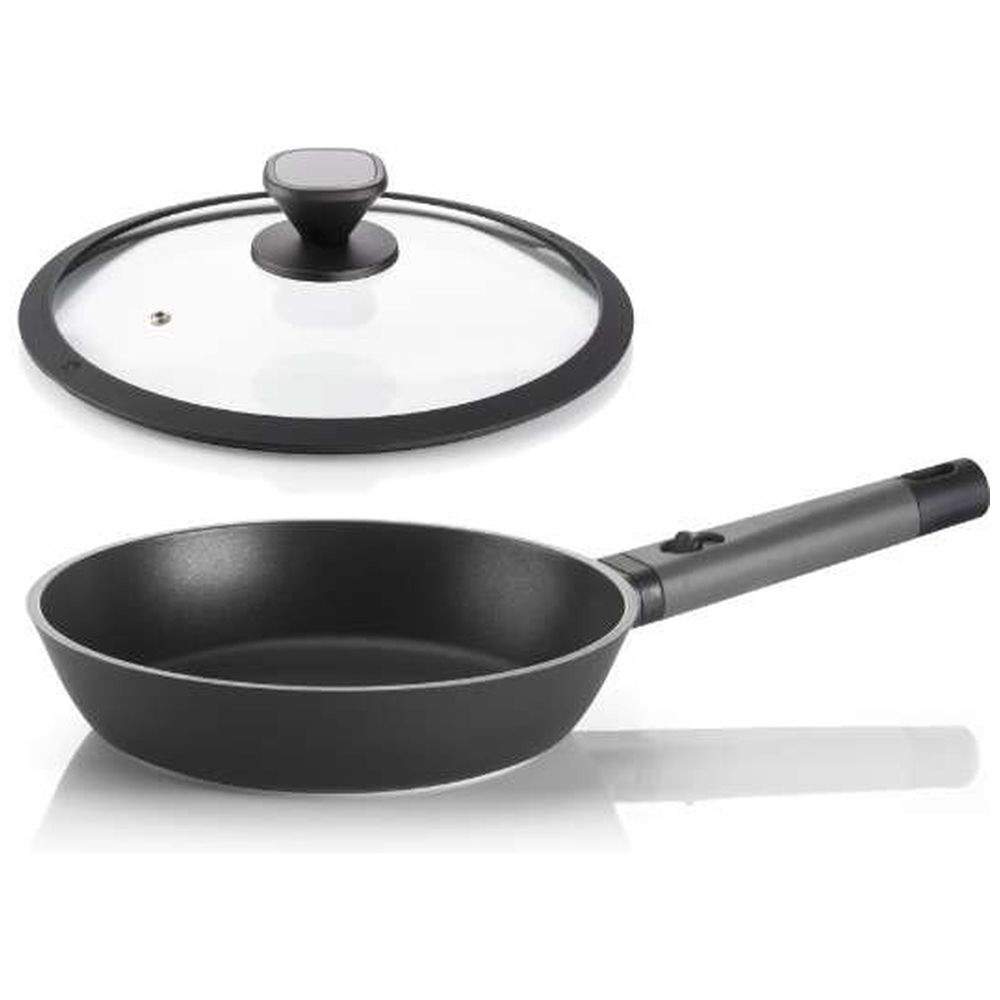 グッチーニ　蓋付フライパン　30cm 蓋付フライパン（30cm）COOK&SPACE グレー 09933033-L ［IH対応］｜の