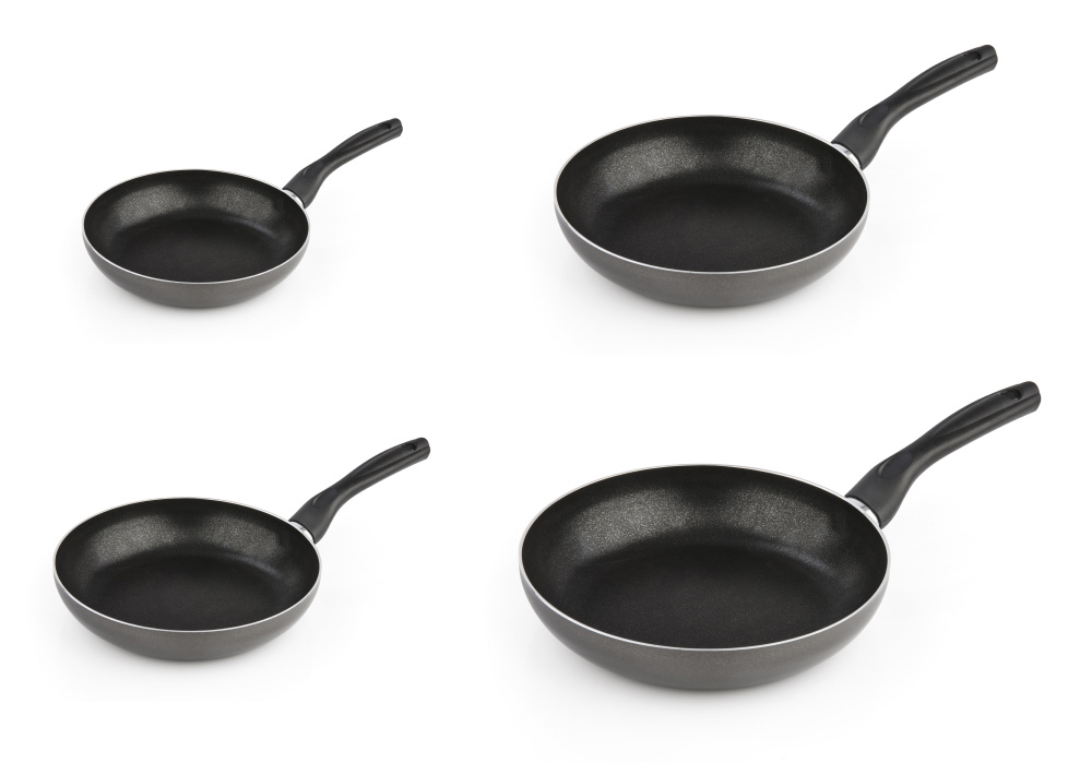 Barazzoni｜バラゾーニ 直火専用フライパン4Pセット MORETTA 直火専用フライパン4Pセット MORETTA ブラック MORETTA-S4｜の通販は