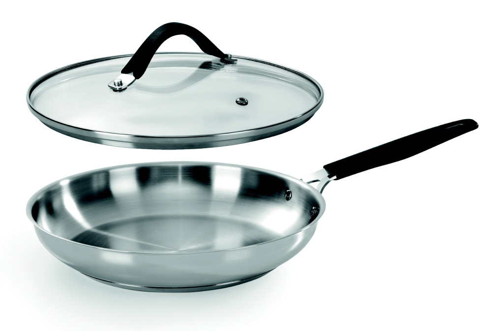 BARAZZONI　耐熱ガラス蓋付 IH対応 フライパン 20cm 33CARATI INOX シルバー ［IH対応］　170106020-GL 耐熱ガラス蓋付 フライパン（20cm） 33-CARATI INOX シルバー