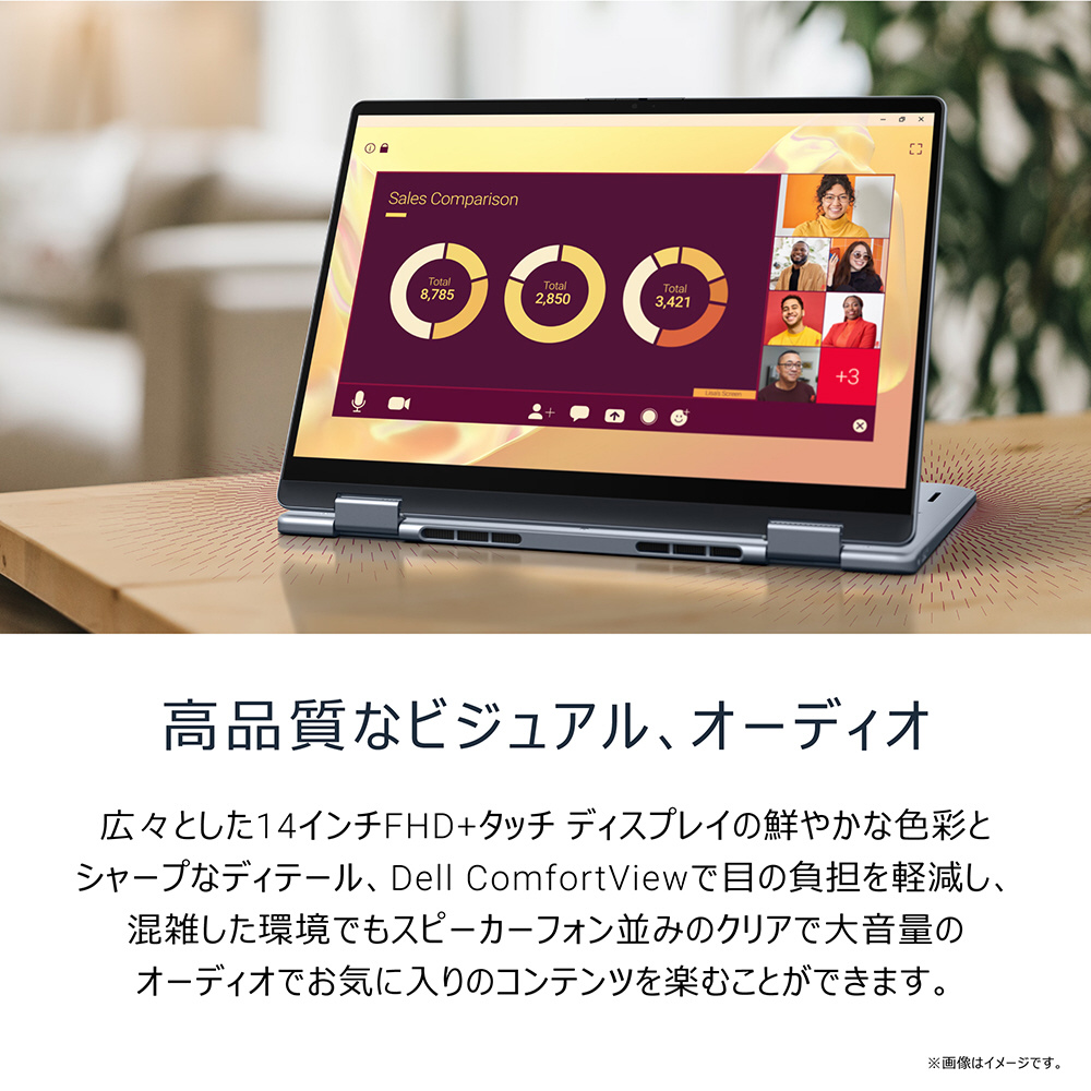 ノートパソコン Dell 14 Plus 2in1 アイスブルー CCL54P-FNHBC ［14.0