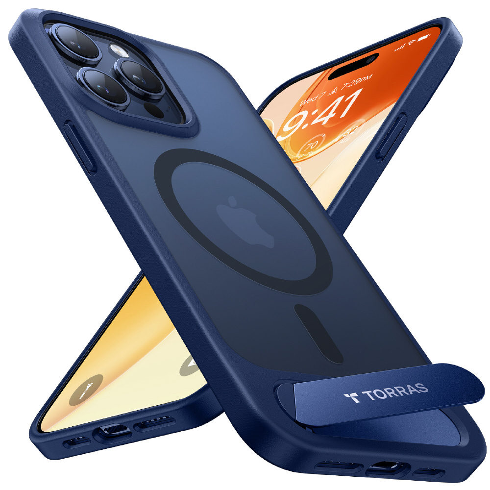 ガラスフィルム同梱 TORRAS UPRO Ostand Pro Case iPhone14 13 14pro 14promax スマホケース 耐衝撃 画面 液晶 保護 米軍MIL規格 リングスタンド