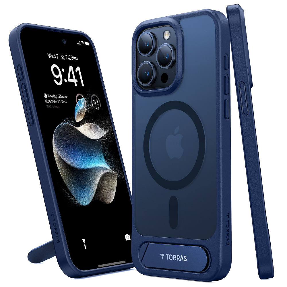 ガラスフィルム同梱 TORRAS UPRO Ostand Pro Case iPhone14 13 14pro 14promax スマホケース 耐衝撃 画面 液晶 保護 米軍MIL規格 リングスタンド