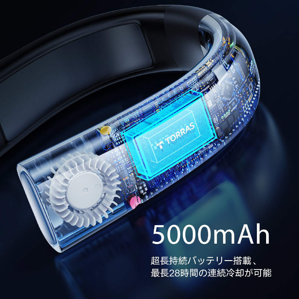 COOLIFY 2S ネッククーラー ブラック TORRAS COOLiFY 2S 最長持続バッテリー ウェアラブルエアコン - 最長
