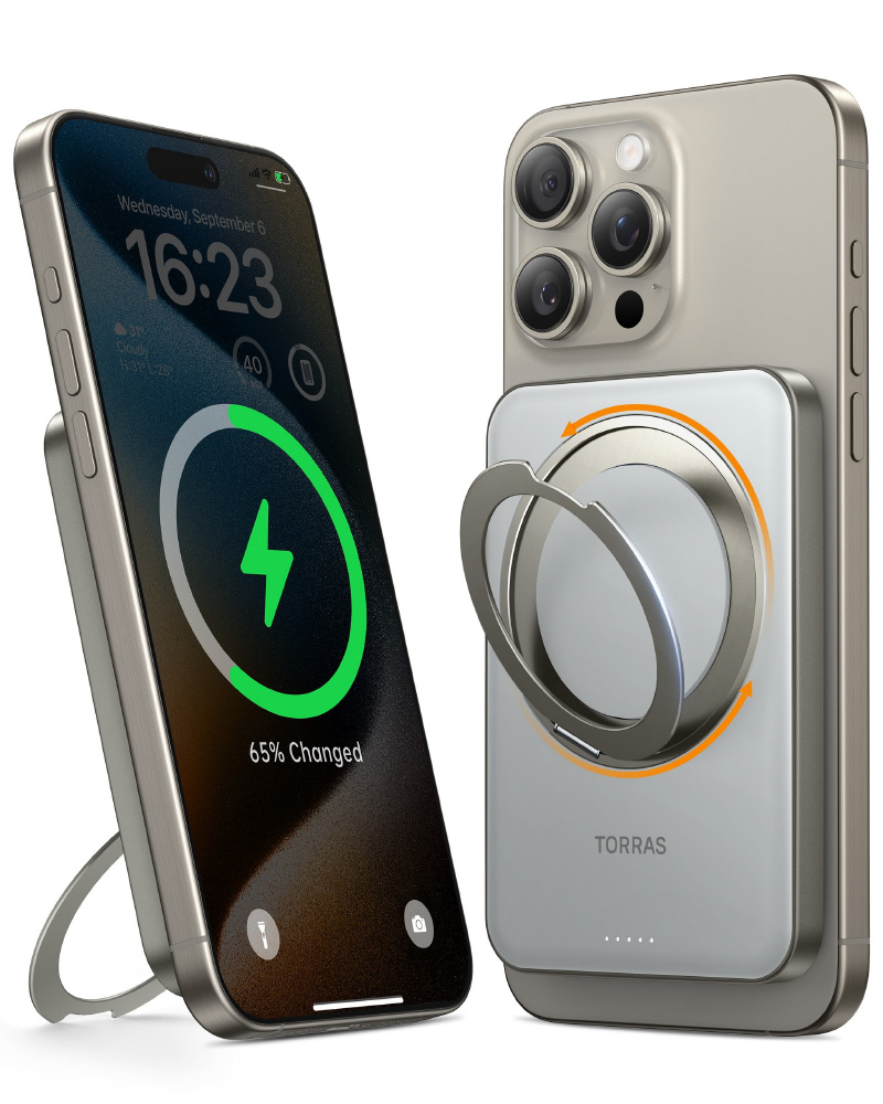 Torras ‐ 5000mAh Ostand MagSafe対応 モバイル バッテリー