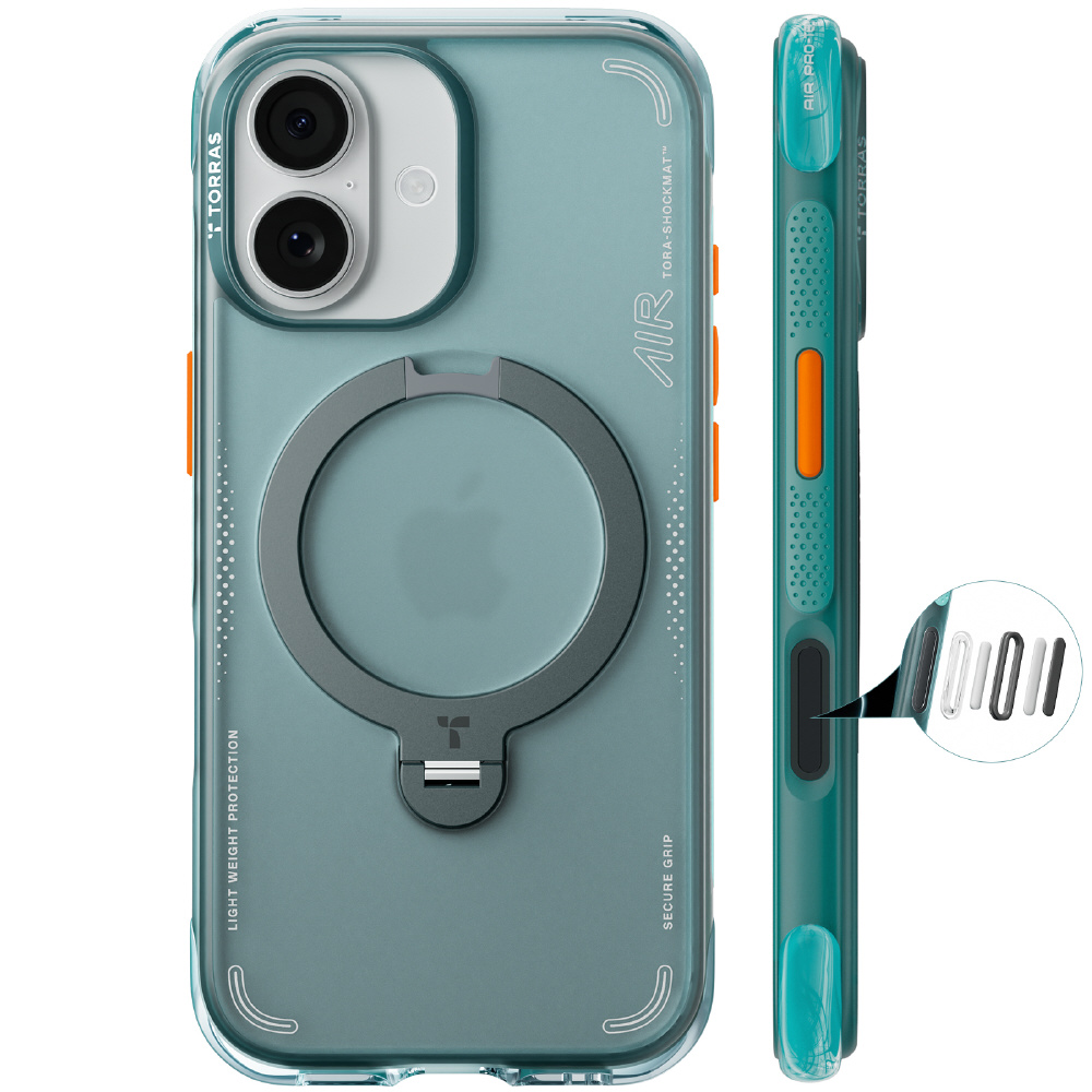 Torras - Ostand Q3 Air Series ヒョウガ Case for iPhone 17 [ Blue