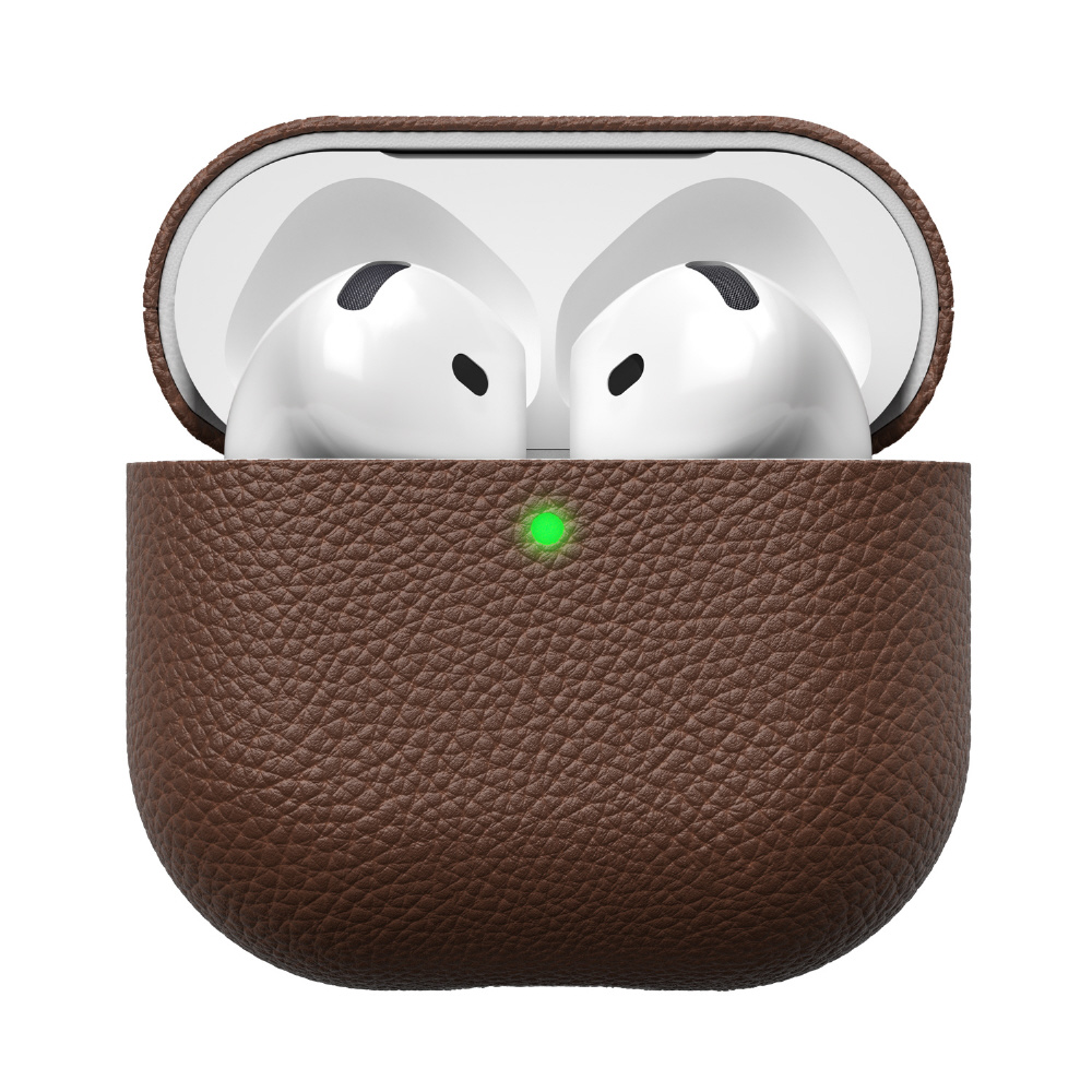 AirPods 4対応 Artisan イタリアン本革ケース ナチュラルブラウン｜の