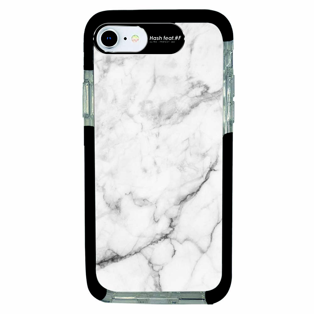 iPhone SE（第2世代）4.7インチ/8/7 Ultra Protect Ｃase White Marble Hash feat.#F  HF-CTI7S-2M01