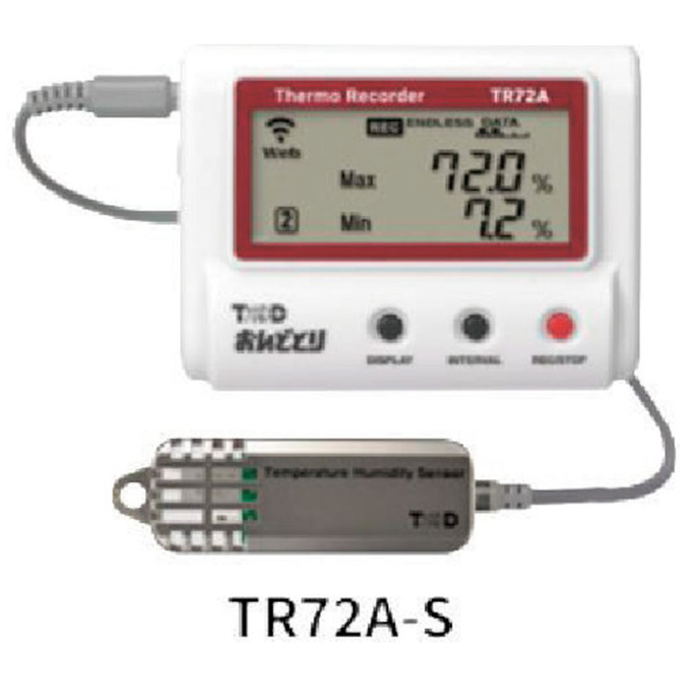 おんどとり クラウド対応ＵＳＢ接続データロガー 高精度温度湿度タイプ（無線ＬＡＮ） TR72A-S｜の通販はソフマップ[sofmap]