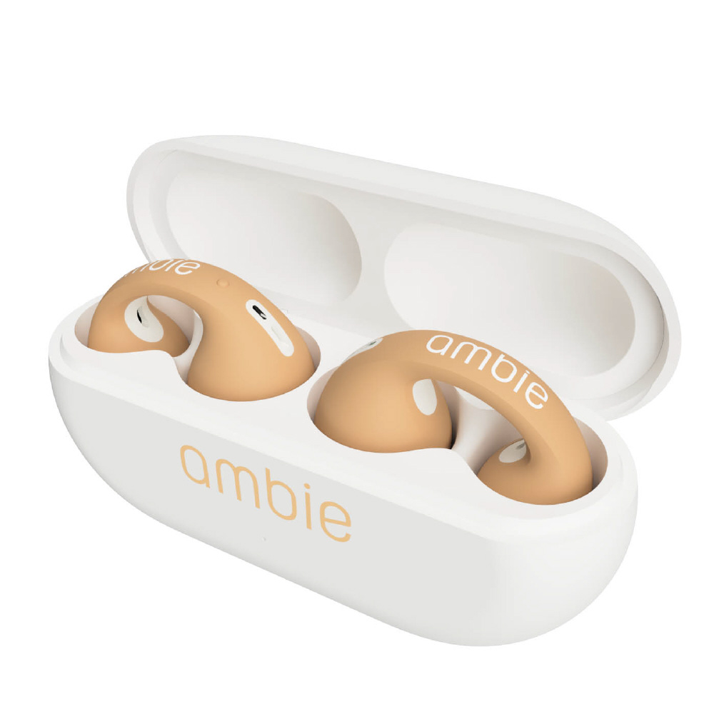 【美品】ambie AM-TW01-LTC ワイヤレスイヤホン Latte フルワイヤレスイヤホン ambie sound earcuffs Latte AM-TW01LTC