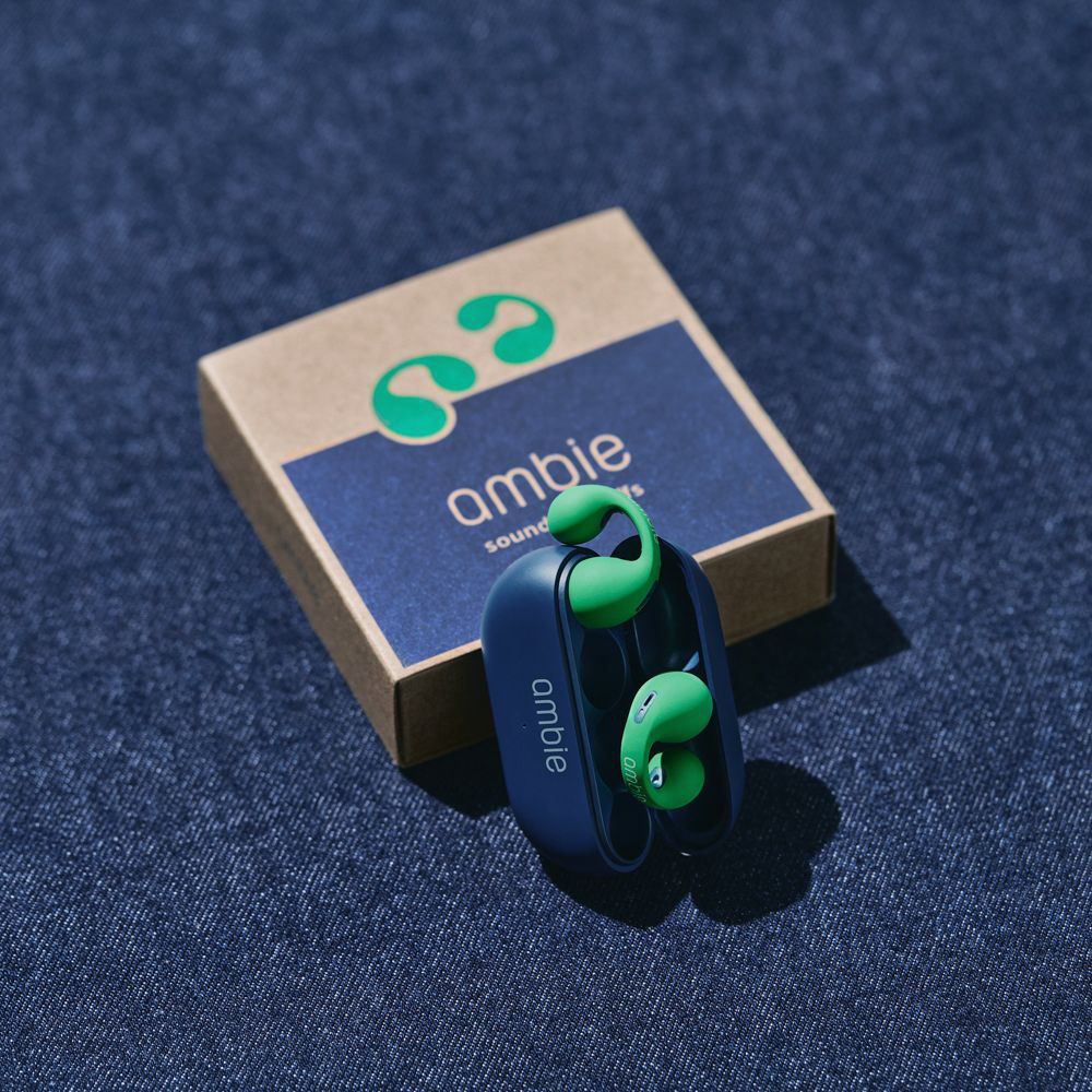 完全ワイヤレスイヤホン sound earcuffs Indigo×Green AM-TW02/GIC ［ワイヤレス(左右分離)  /Bluetooth対応］｜の通販はソフマップ[sofmap]