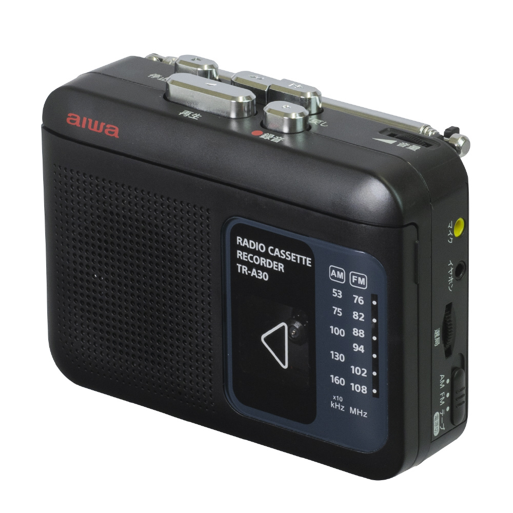 アイワAiwa TR-A30Bブラック ラジオカセットレコーダー - ミニコンポ