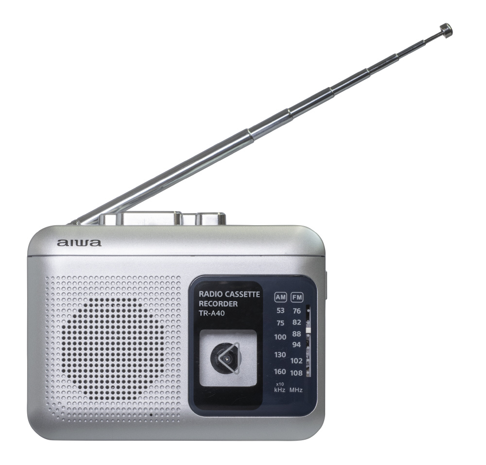 アイワ TR-A40B ラジオカセットレコーダー 録音 再生 外部マイク付