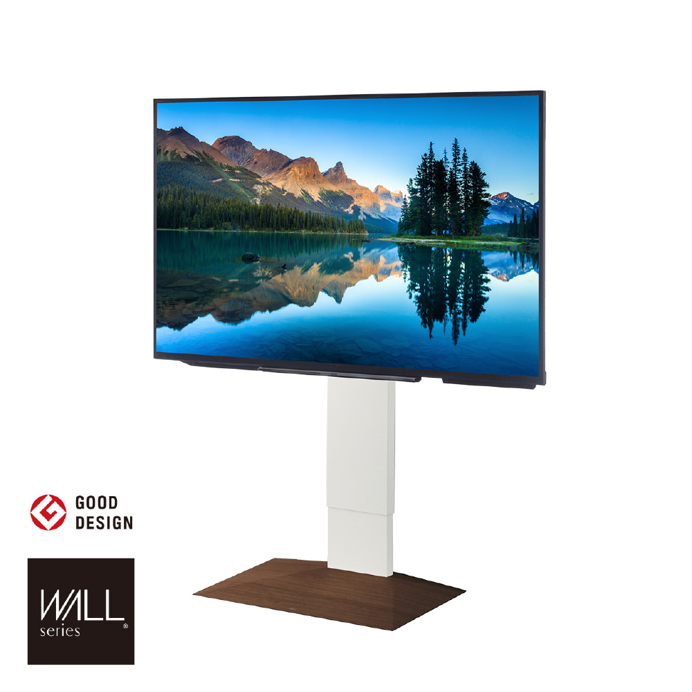 32～80V型対応 テレビスタンド WALL V3 ロータイプウォールナット 32～80V型対応 首振り機能付きテレビスタンド WALL ウォール V3