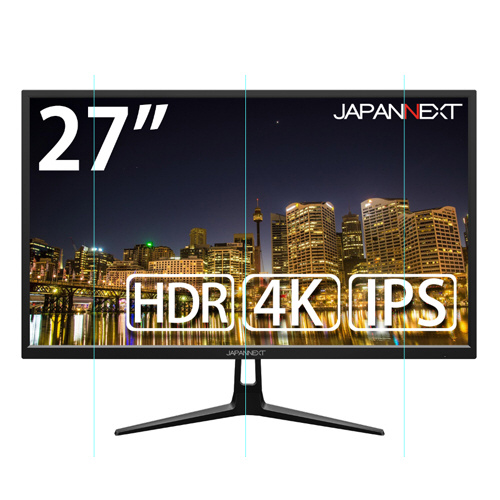 PCモニター  ブラック JN-IPS2705UHDR ［27型 /4K(3840×2160） /ワイド］