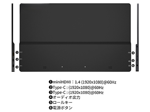 USB-C接続 PCモニター QLED JN-MD-IQ133FHDR ［13.3型 /フルHD(1920