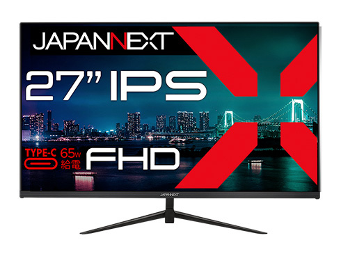 USB-C接続 PCモニター   JN-IPS27FHD-C65W ［27型 /フルHD(1920×1080) /ワイド］