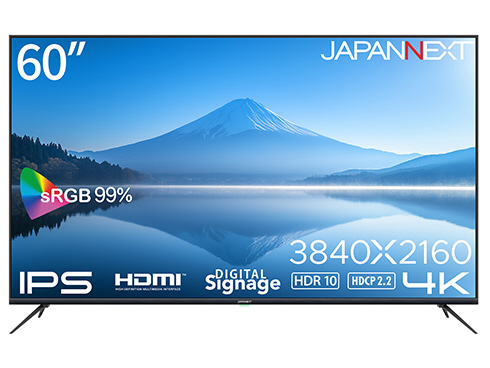 PCモニター 2年保証 JN-IPS60UHDR-M ［60型 /4K(3840×2160