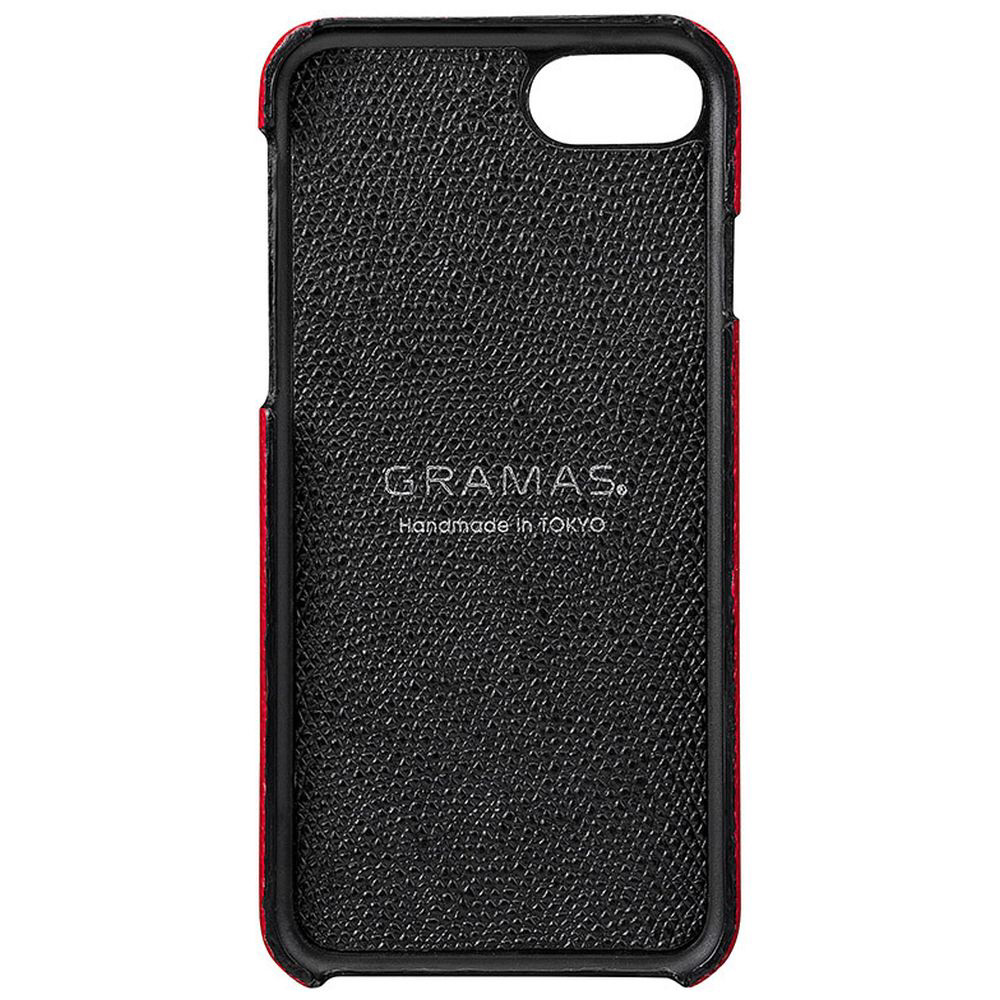 iPhone 8 / 7用 GRAMAS Embossed Grain Leather Case 坂本ラヂヲ Red