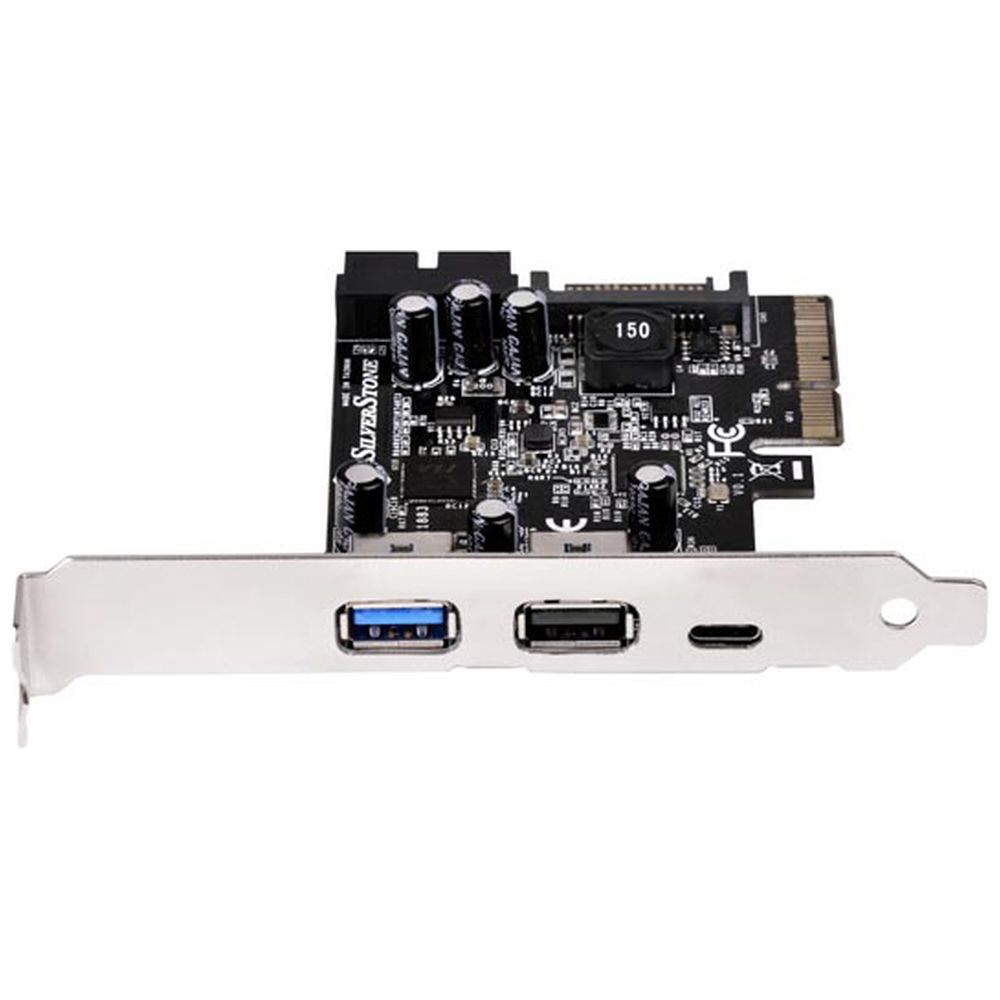 インターフェースカード 外部：USB-C 3.1、USB-A 3.0ｘ2 / 内部：19ピン USB-A 3.0ｘ2 [PCI-Express]  ECU05 SST-ECU05