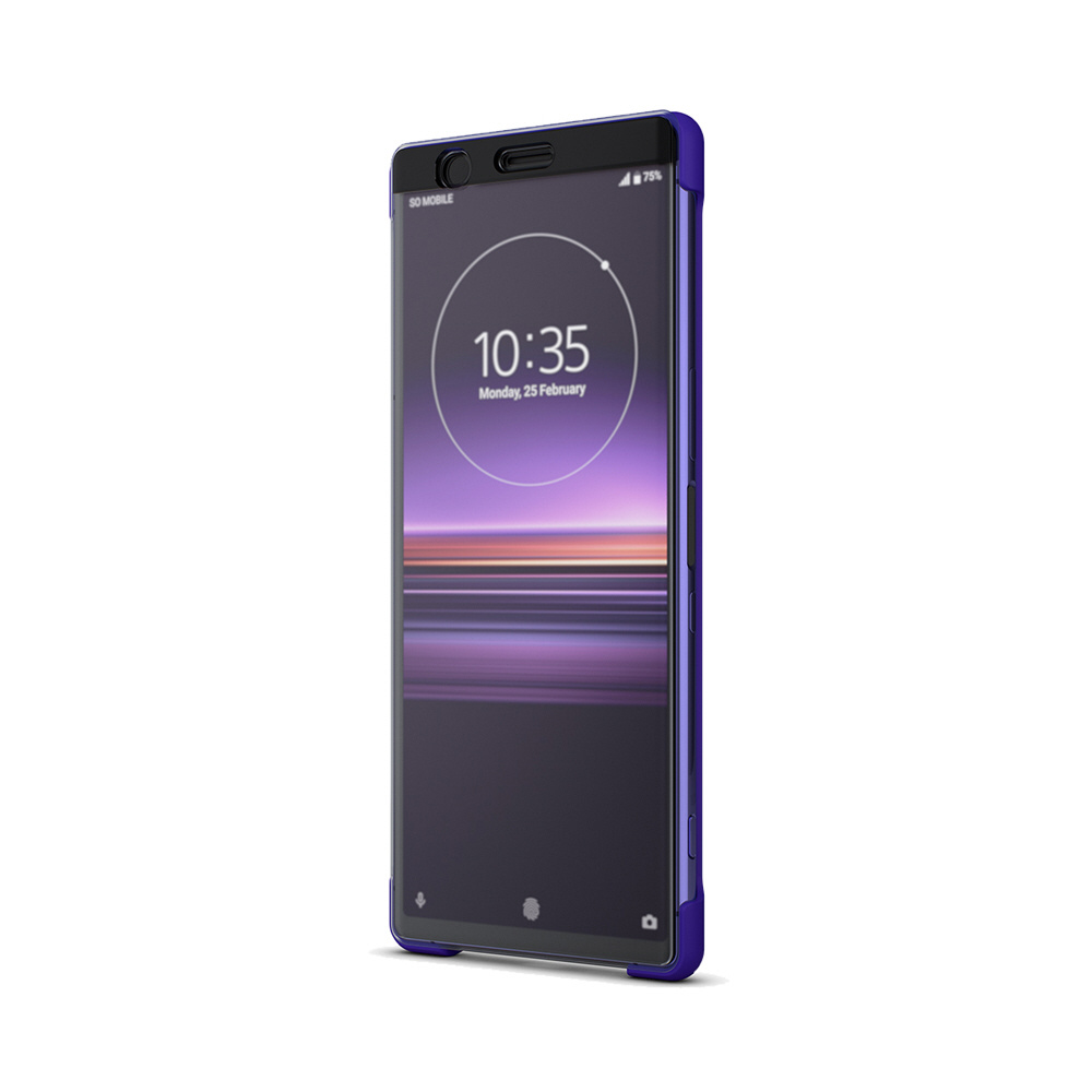 ソニー純正】Xperia 1 Style Cover Touch パープル SCTI30JP/V｜の通販