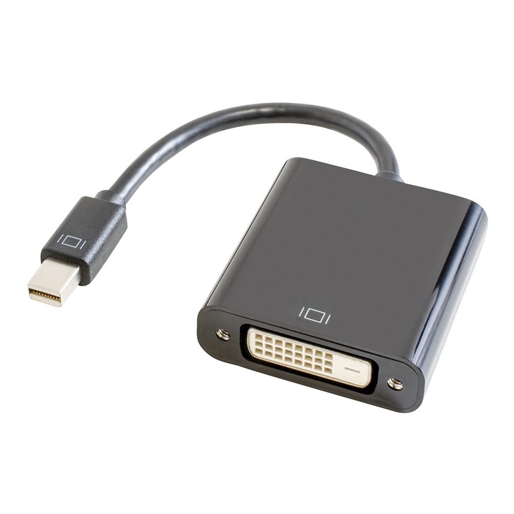 映像変換アダプタ [miniDisplayPort オス→メス DVI] ブラック