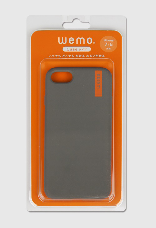 wemo ウェアラブルメモ ケースタイプiPhone 7/8用 ダークグレー WEMO ...