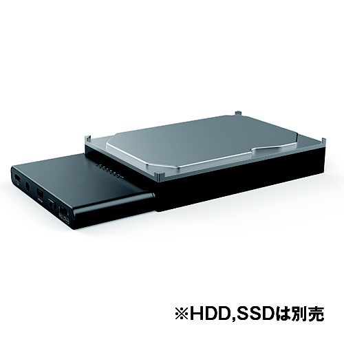 MAL-53M2NU4 HDD/SSDケース USB-C＋USB-A接続 ［3.5インチ&2.5インチ