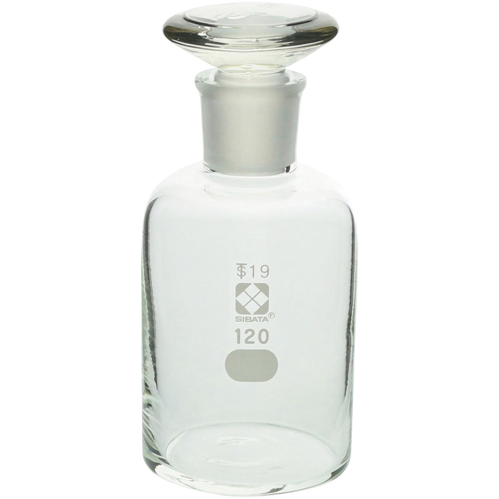 SIBATA 試薬びん細口 白 120ml19／22 （10個入） 017030-120A｜の通販