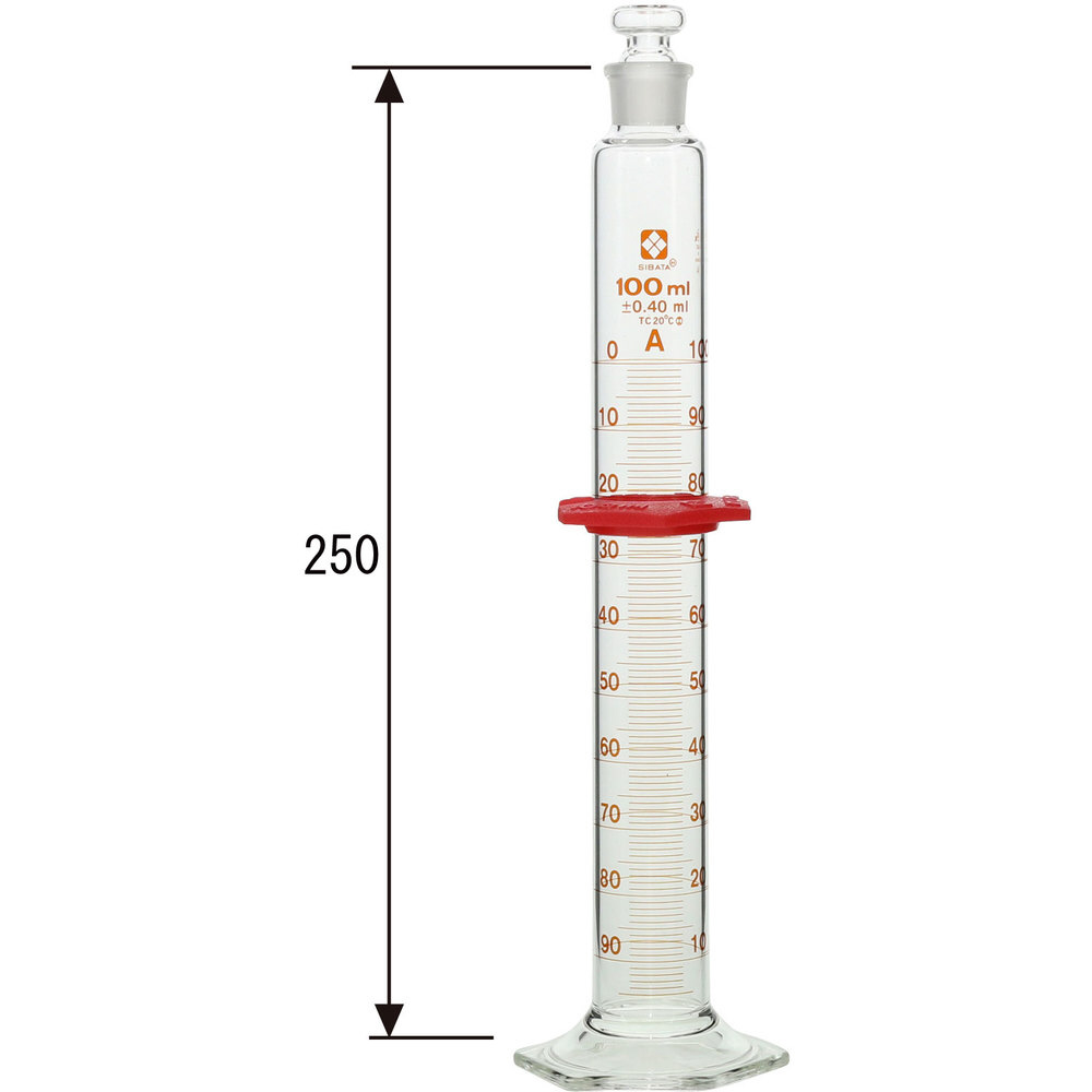 SIBATA 有栓メスシリンダー スーパーグレード 100mL 023550-100｜の