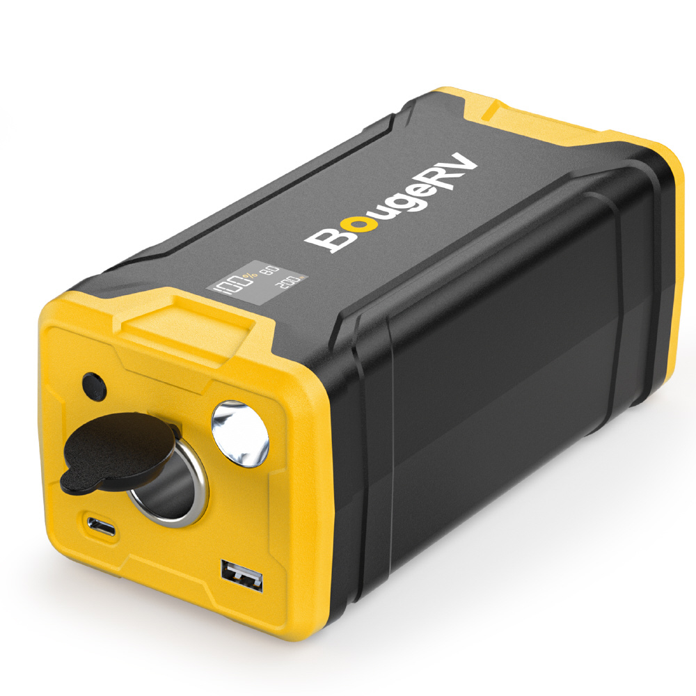 正規激安 BougeRV [リチウムイオン電池 車載冷蔵庫用ポータブル電源220W 発電機・ポータブル電源