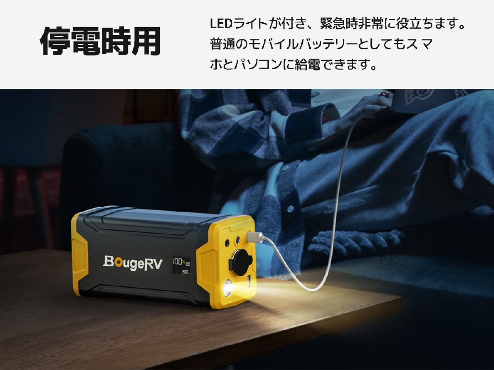 BougeRV 車載冷蔵庫用ポータブルバッテリー 220W BougeRV 車載冷蔵庫用ポータブル電源220W [リチウムイオン電池
