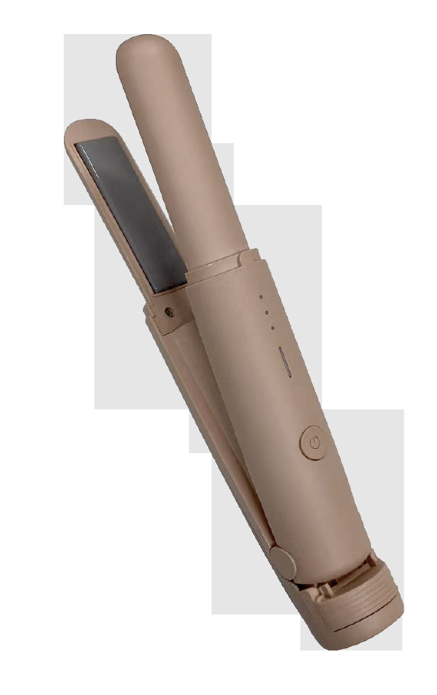 コードレスヘアアイロン 充電式 ベージュ/ブラック Amazon | DEMUXI コードレス ヘアアイロン セラミック ミニ