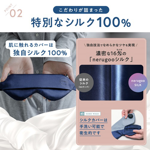 nerugoo(ネルグー) 充電式ホットアイマスク チャコールグレー