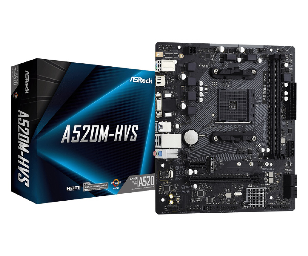 【5,480円】ASRock(アスロック) マザーボード MicroATX対応 A520M-HVS