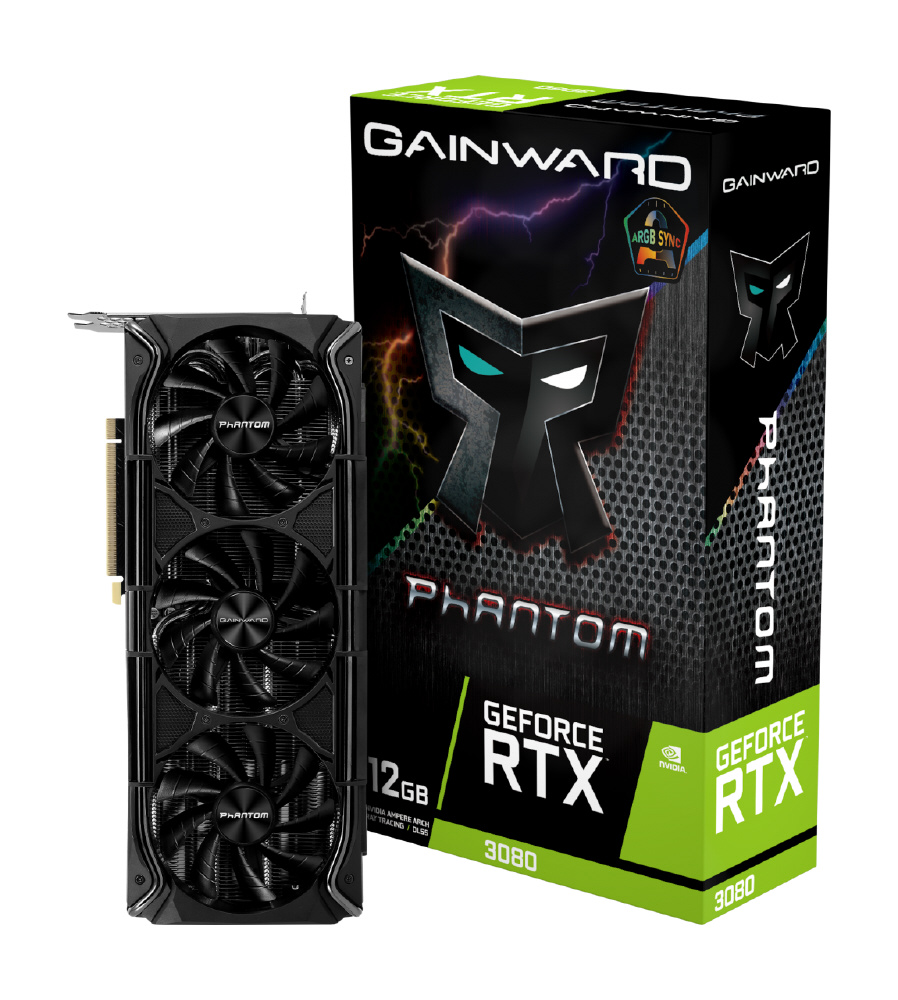 GAINWARD GeForce RTX3080 PHANTOM 12GB GDDR6X 384bit 3-DP HDMI ...