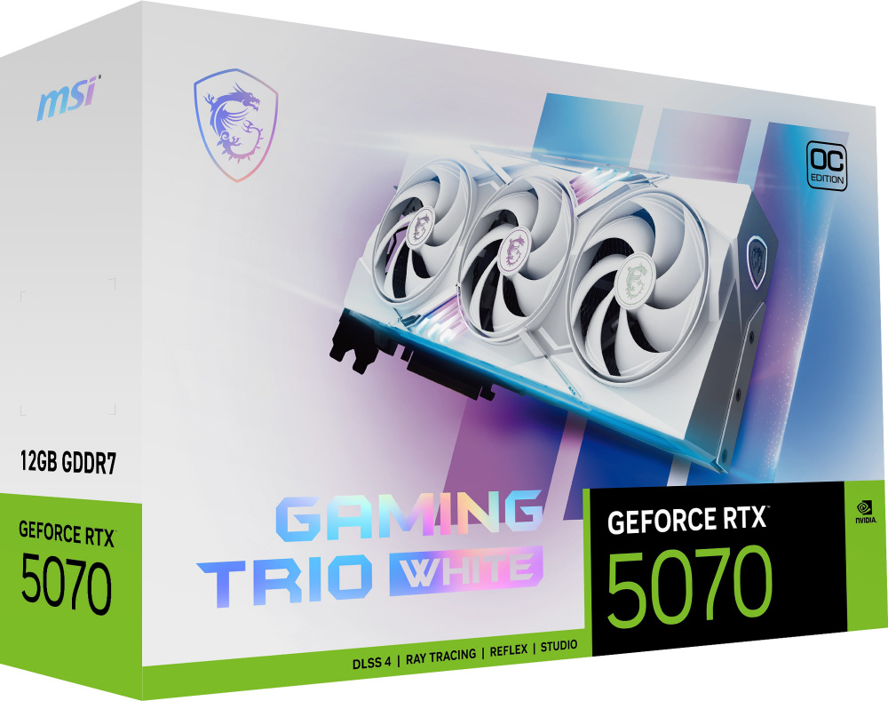 グラフィックボード ホワイト GeForce RTX 5070 12G GAMING TRIO OC