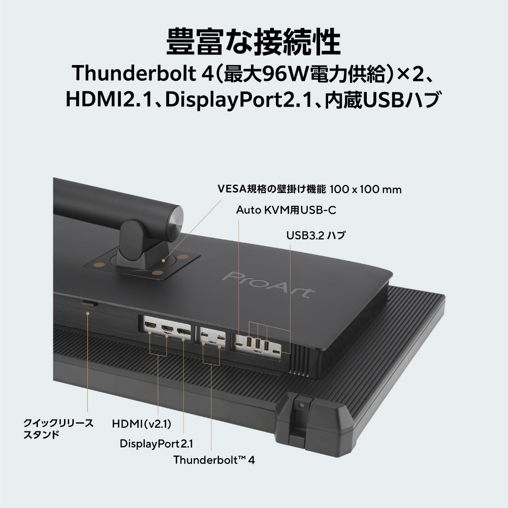 Thunderbolt接続 PCモニター ProArt Display(タッチパネル) PA32KCX