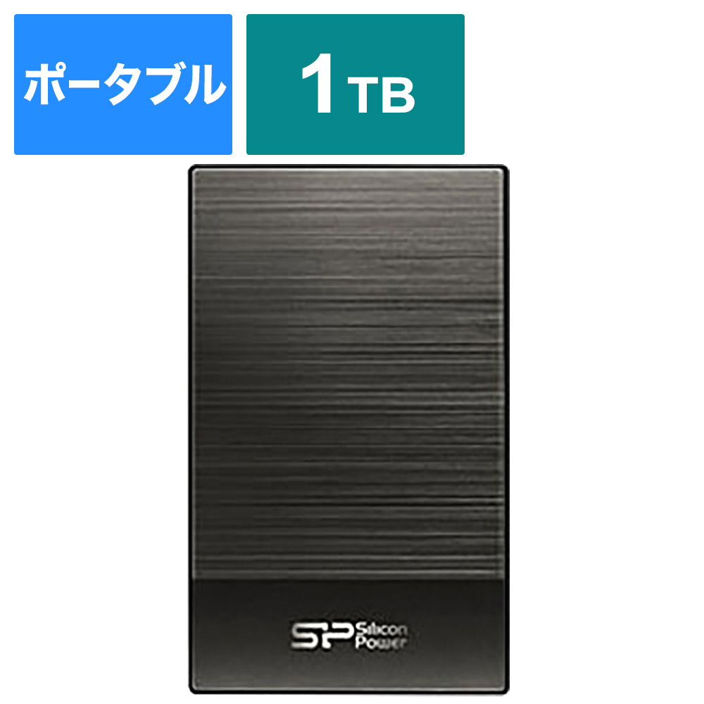 SP010TBPHDD05S3T [ポータブル型 /1TB] (USB3.0対応ポータブルハードディスク 1TB/ブラック)