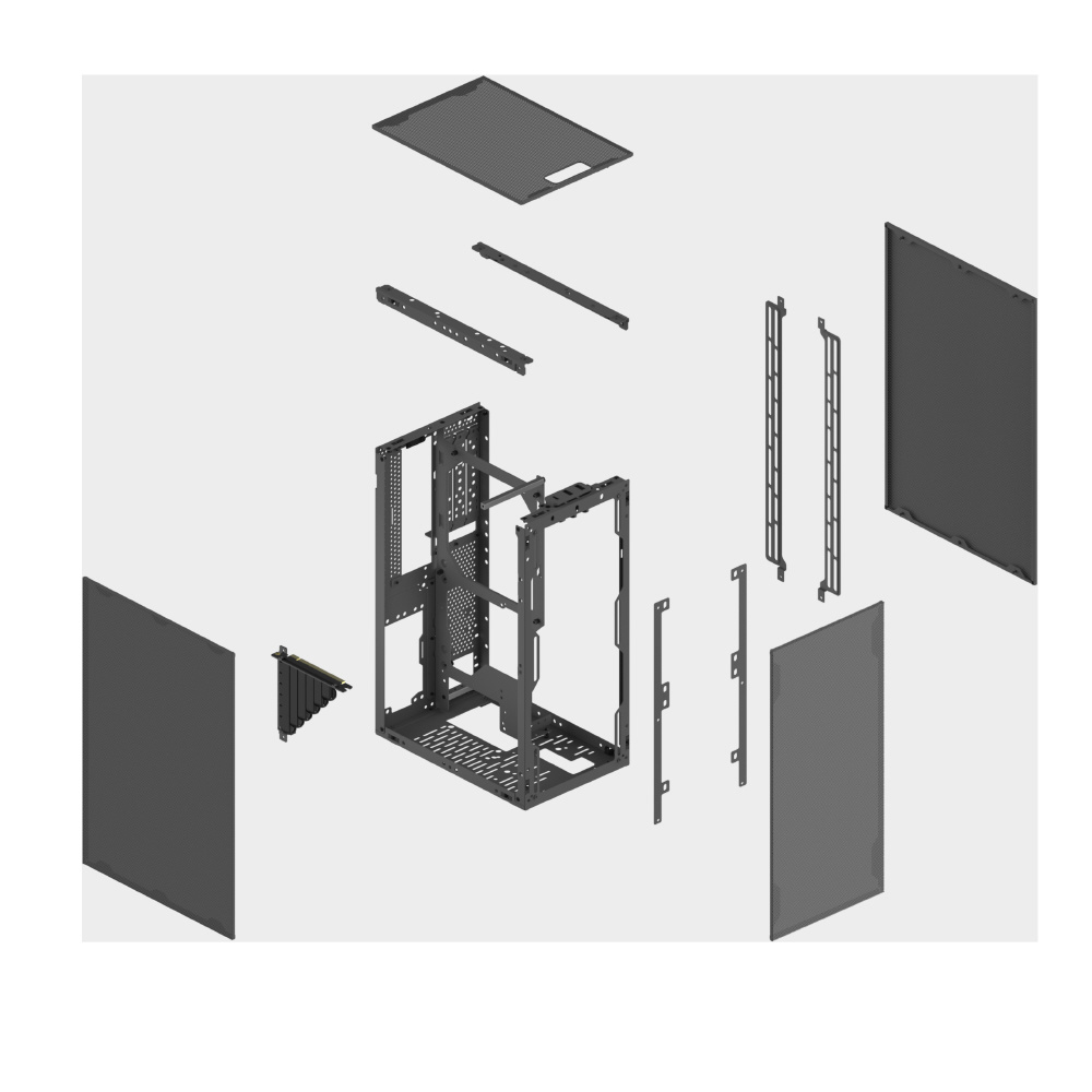 PCケース [ATX /Micro ATX /Mini-ITX] MESHROOM S グレイ SSU-MESH-S