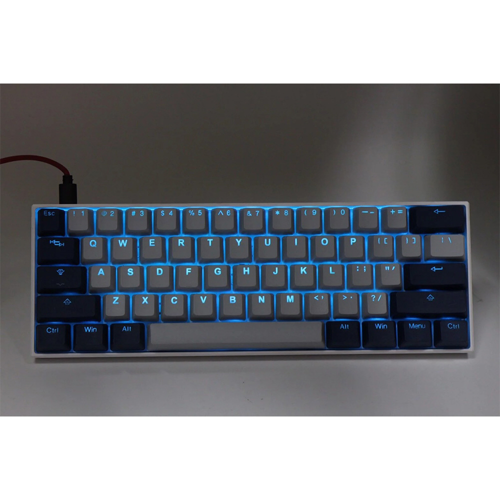 キーキャップ〕 英語配列 PBT Double shot Backlit keycap set クール