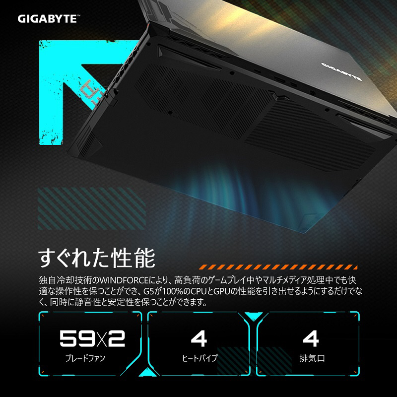 ゲーミングノートパソコン G5 MF5-H2JP354KP(RTX 4050) ブラック ［15.6型 /Windows11 Pro /intel  Core i7 /メモリ：16GB /SSD：1TB /無し /日本語版キーボード /2024年04月モデル］