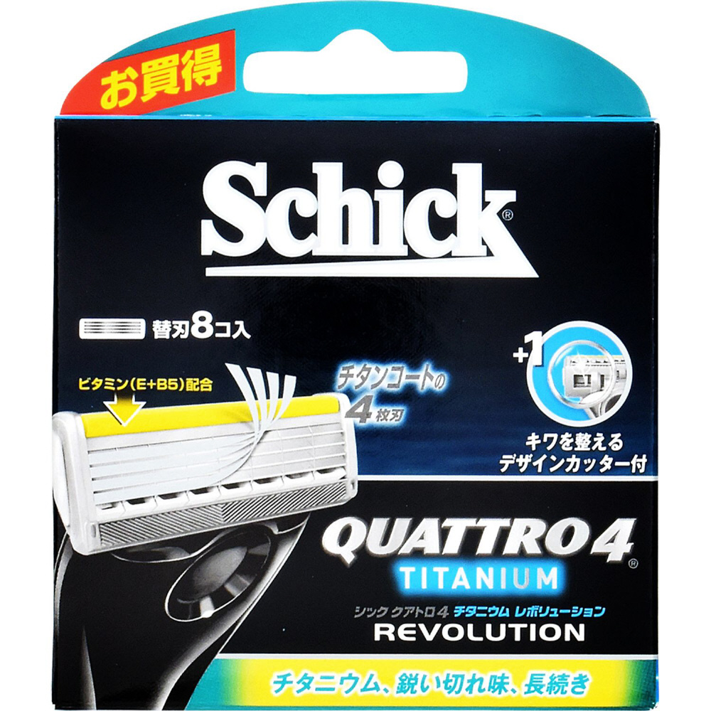 Schick（シック） クアトロ4 チタニウム レボリューション 替刃8個