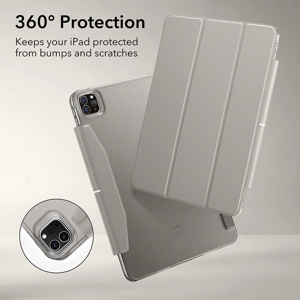 11インチ iPad Pro（第4/3世代）用 Ascend 三つ折りケース グレー｜の