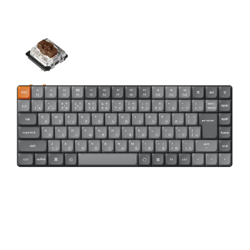 キーボード K3 Max White LED - ダブルショットPBTキーキャップ(茶軸